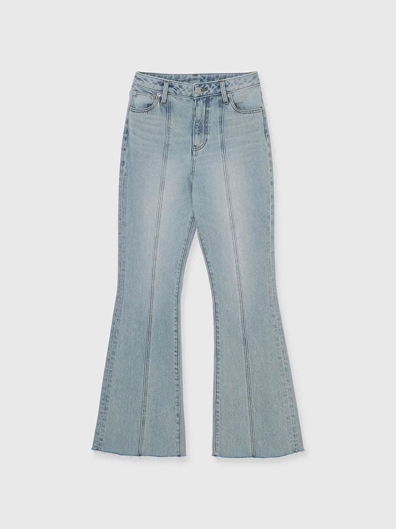 は*る様 anuans センターシームセミフレアデニム