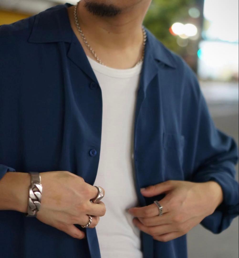 (新品未使用)time is on レーヨンシャツ 長袖