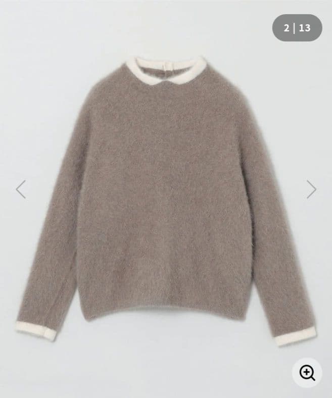 Cleric Collar Knit フォックスカシミヤ