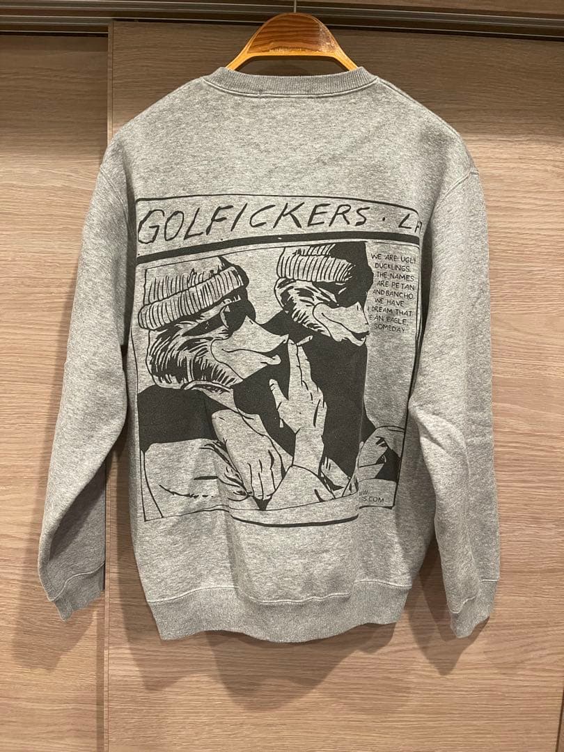 GOLFFICKERS グレー 裏起毛スウェットシャツ