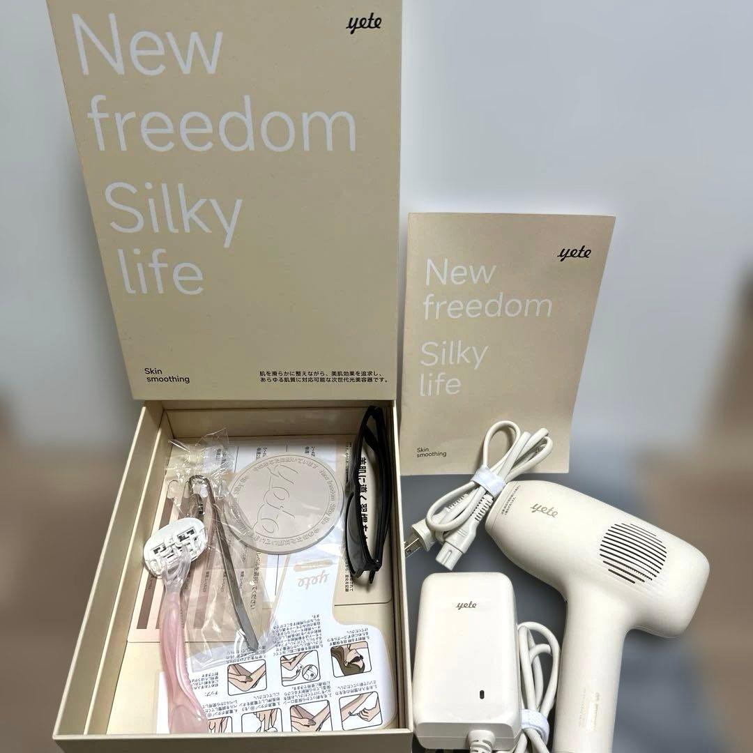 yete 脱毛器 ホワイト 付属品あり - メルカリ