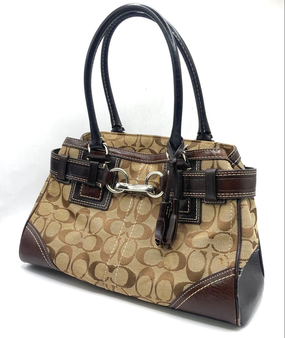 B コーチ　COACH. ハンドバッグ ベージュ/ブラウン　10245