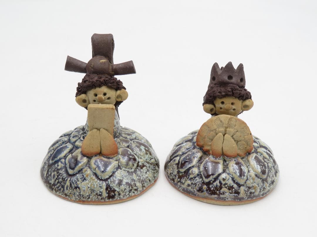 砥部焼 森元 青芳 雛人形 陶器 置物 オブジェ 雛飾り 青芳人形