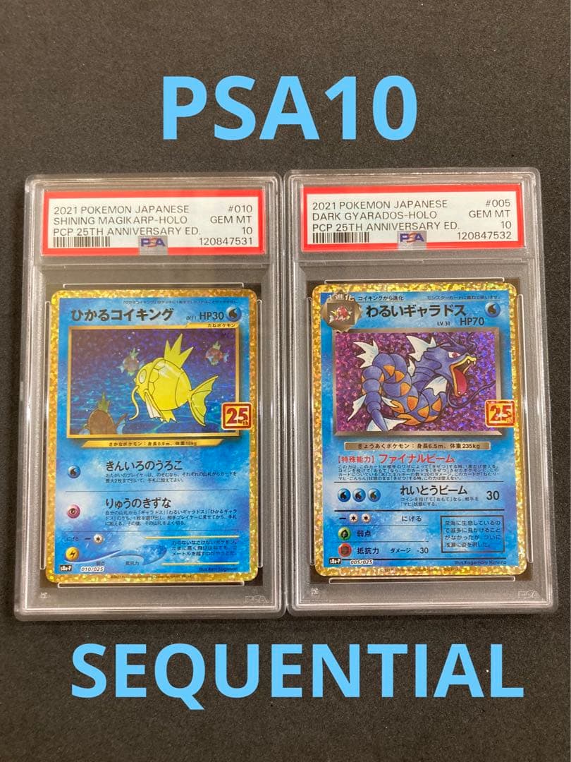 25th ひかるコイキング　わるいギャラドス　PSA10 連番 PSA10鑑定済】ひかるコイキング/-【水】《s8a-P》 [010/025] 販売