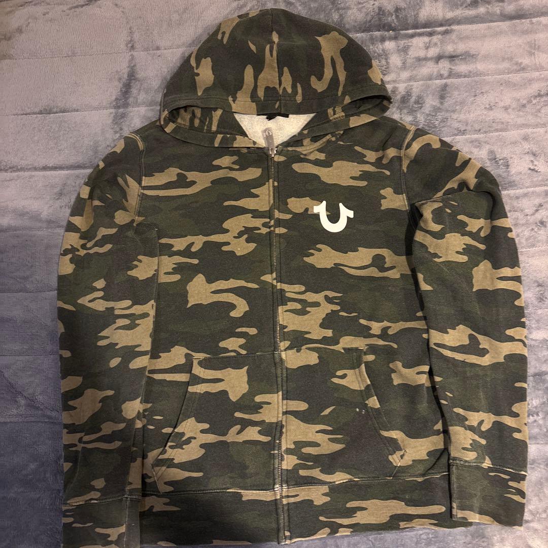【希少カラー】TRUE RELIGION フーディ ジップパーカー 迷彩 71A5Yk0-c+L._AC_UY1000_.jpg