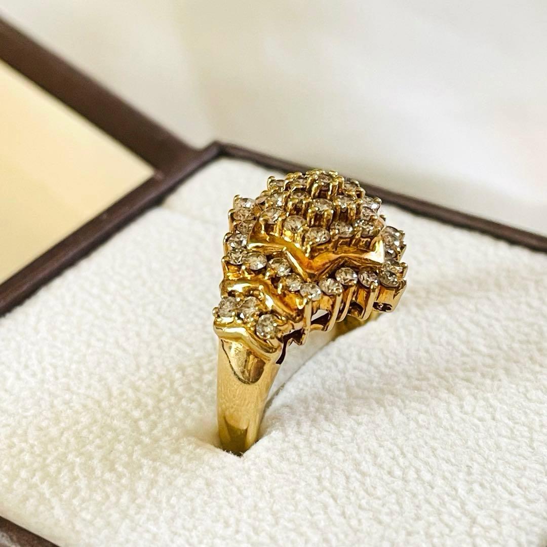 K18 ダイヤモンドリング 1.19ct 約8g ヴィンテージ レトロ 指輪