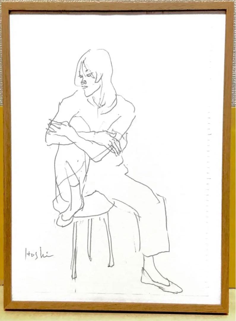 星信朗　 肉筆画　デッサン作品