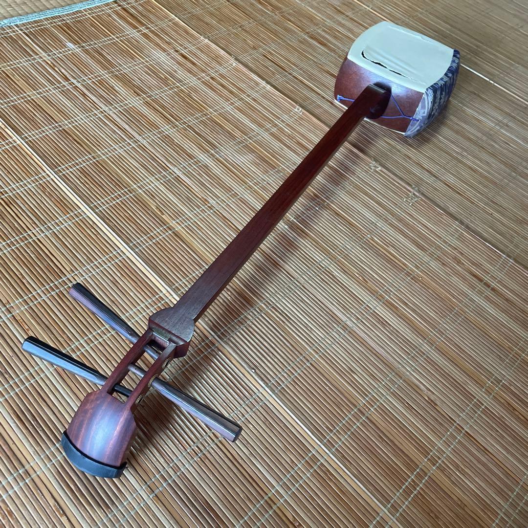 三味線本体 木製 破れあり