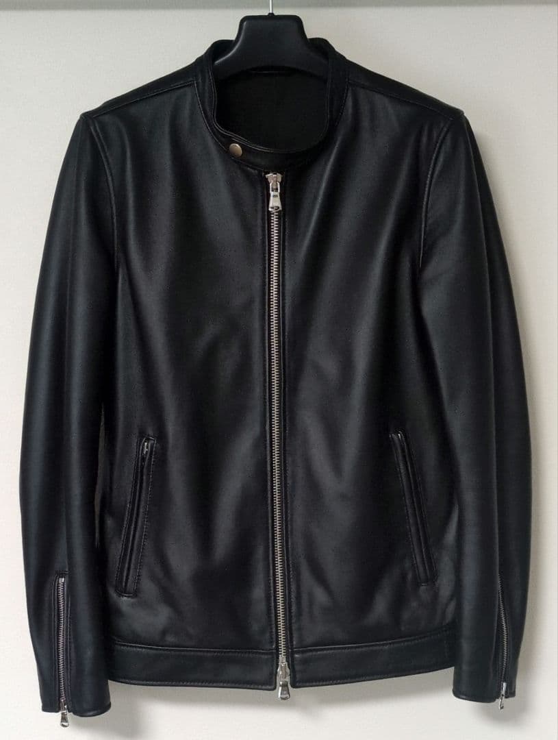 【Magine】シングルライダースジャケット BLACK 46 Magine（マージン） 「HALHAM」ライダースジャケット M ブラック