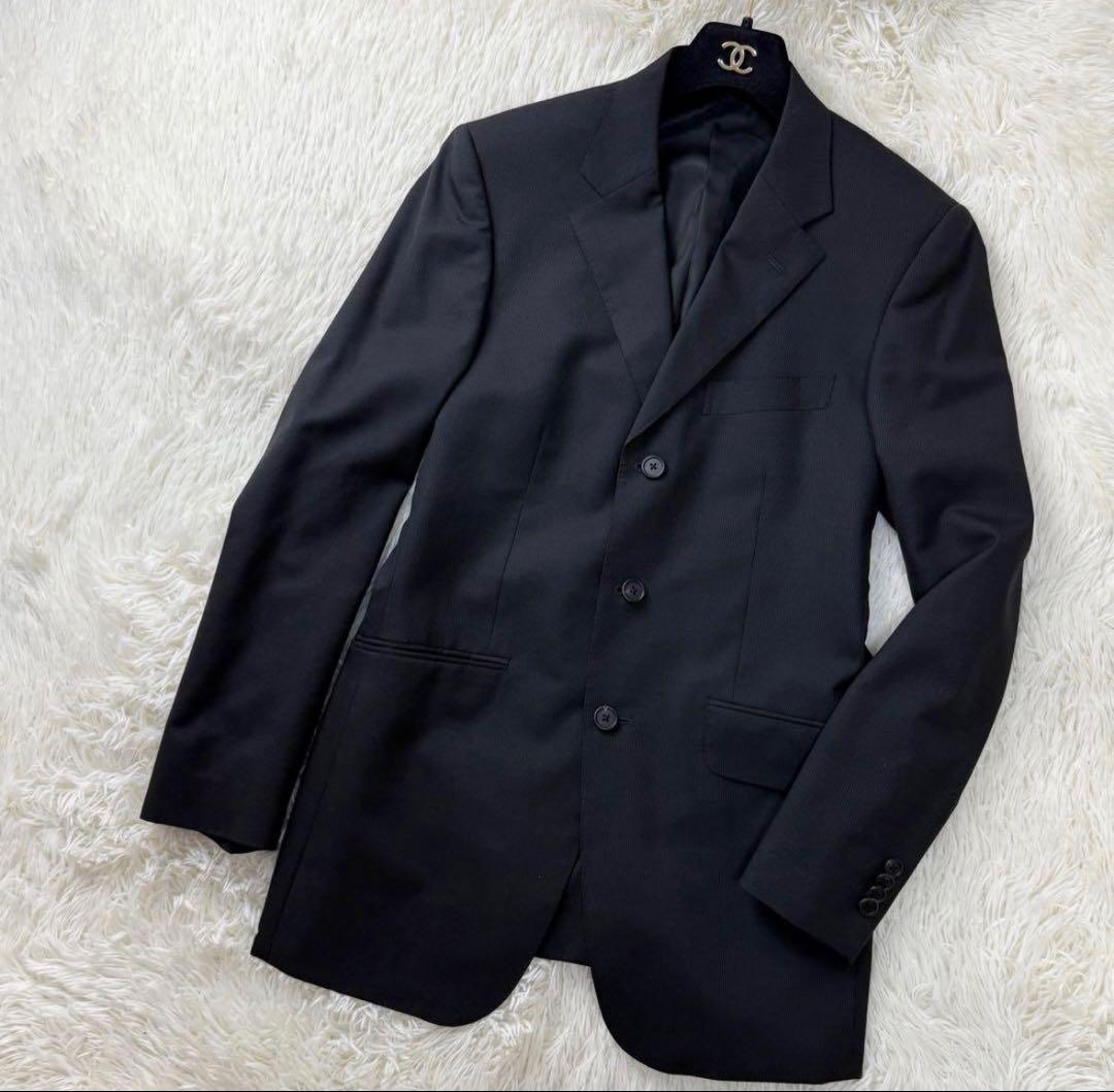 ポールスミス スーツ 上下セットアップ Lサイズ ストライプ 4ボタン