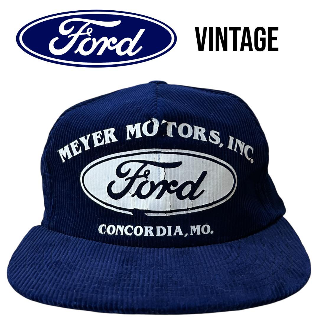 レア　90s　Ford　フォード　コーデュロイ　キャップ　ビンテージ　ディーラー