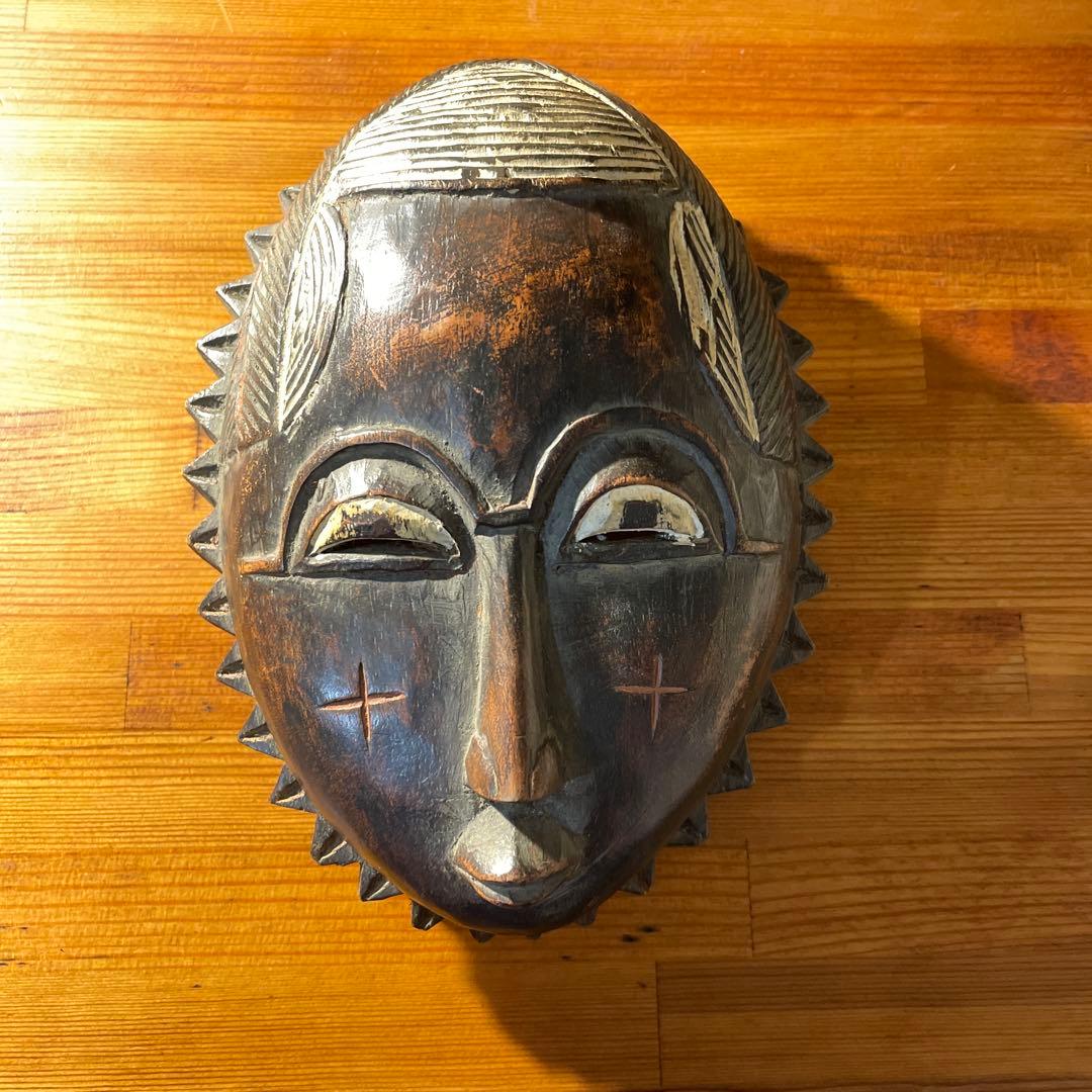 コートジボワール　ヤウレ族　お面　アフリカ　マスク