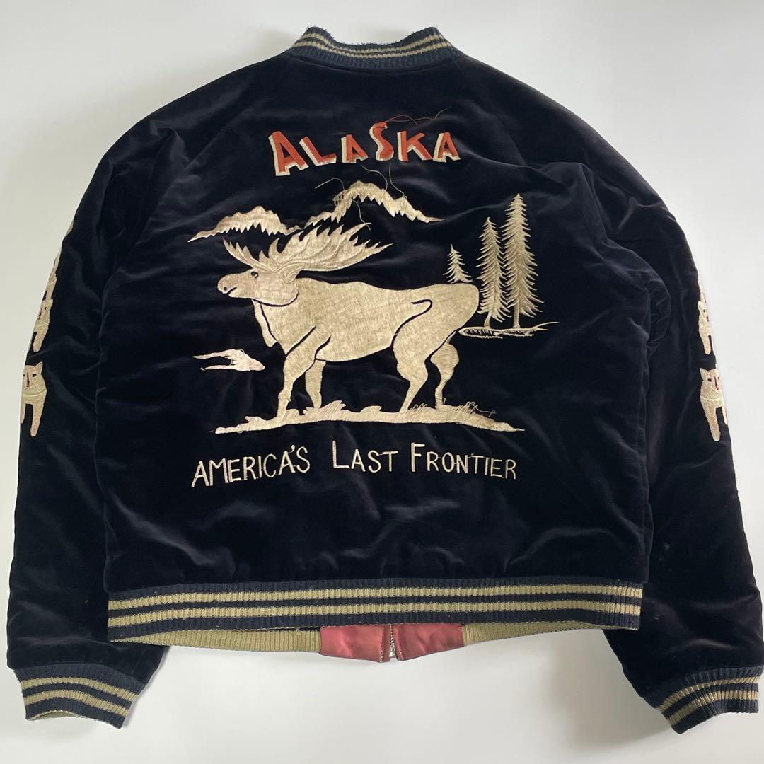 希少☆ テーラー東洋 スカジャン 別珍 アラスカ ALASKA 犬ぞり Mサイズ