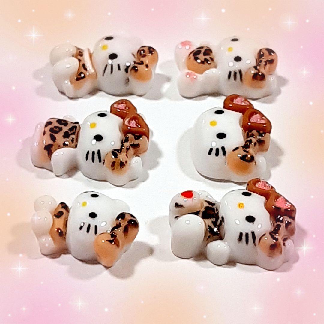 ハローキティ ネイルパーツ キティちゃん レオパードver. 6種類 ヒョウ