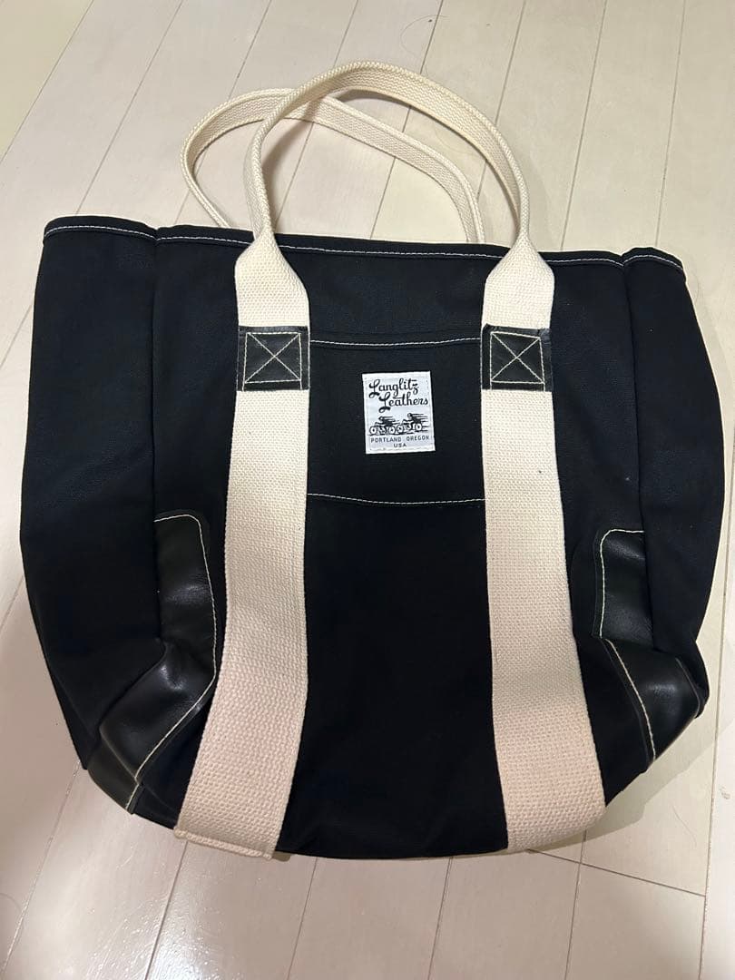 ラングリッツレザー　キャンバストートバッグ