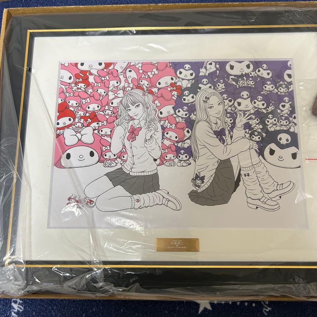 伊藤潤二×サンリオキャラクターズ 複製原画　ギャル富江 ×マイメロディ＆クロミ