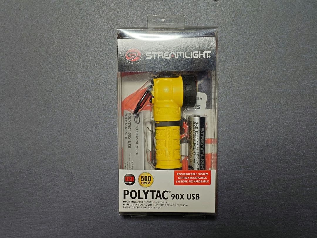 【新品未使用未開封】Streamlight POLYTAC 90X USB Streamlight PolyTac 90X USB Multi-Fuel Right-Angle Flashlight