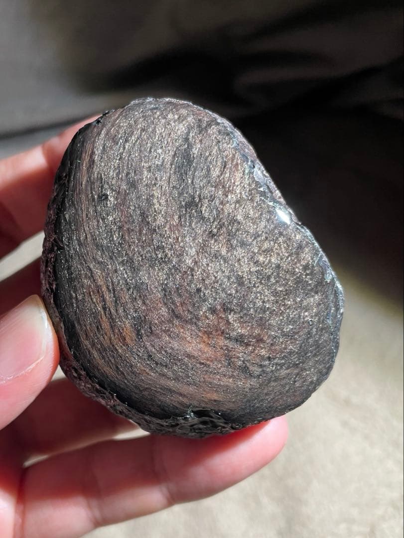 研磨品十勝石玲瓏　ゴールデンマホガニーオブシディアン　レインボーオブシディアン