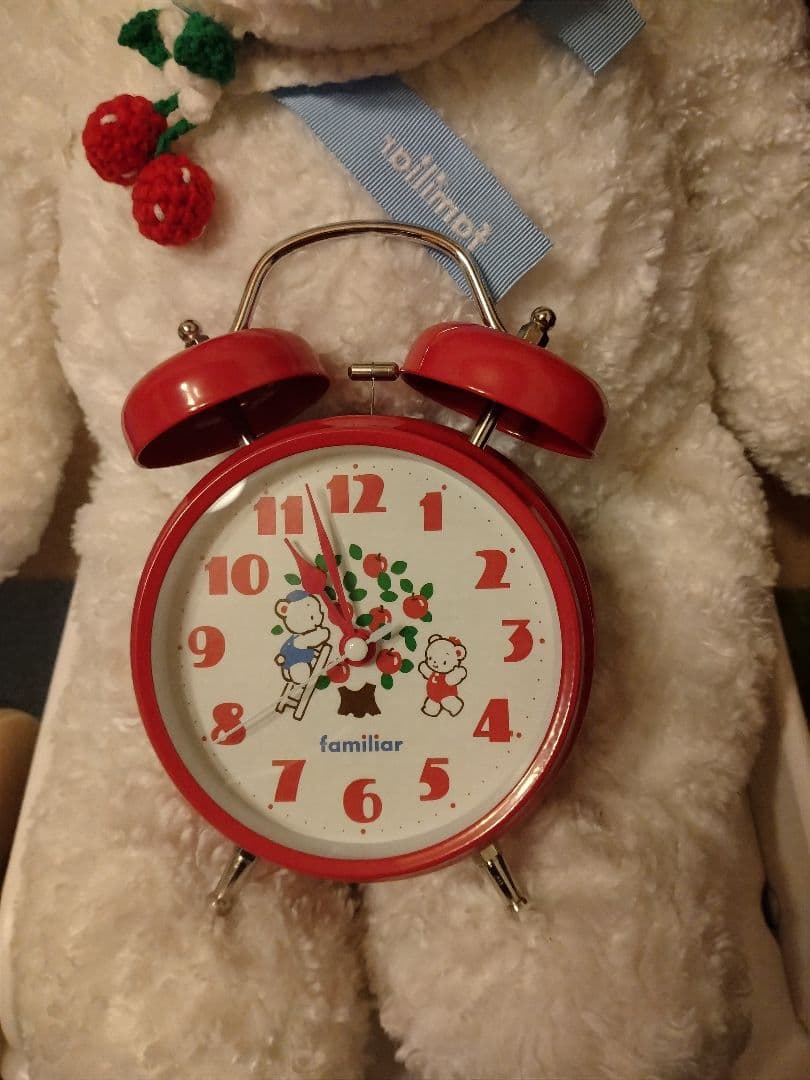ファミリア　美品　 目覚まし時計　置時計　　元箱説明書付