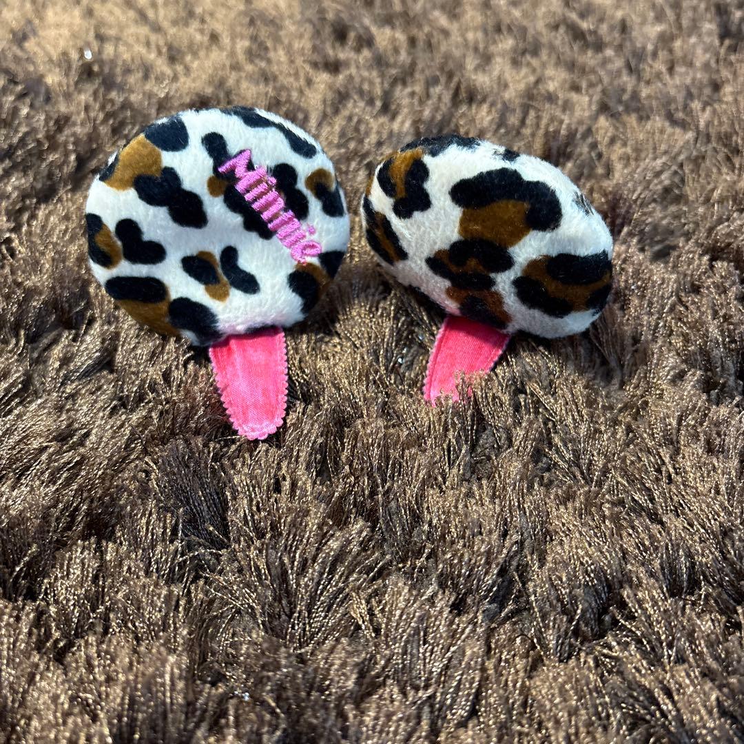 ミニー ヒョウ柄 パッチン ピン - メルカリ