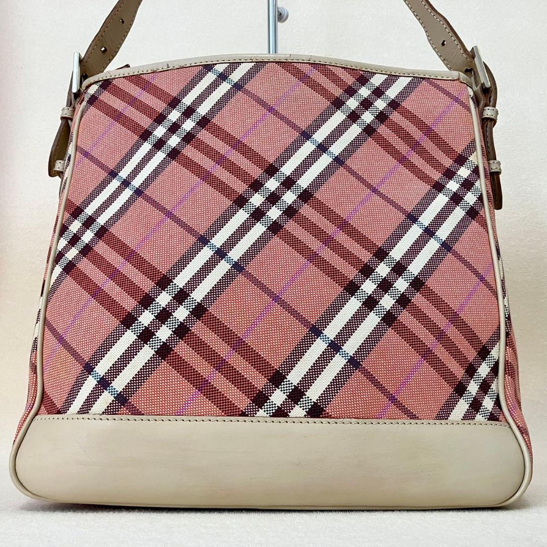 バーバリーブルーレーベル ノバチェック ワンショルダーバッグ ピンク