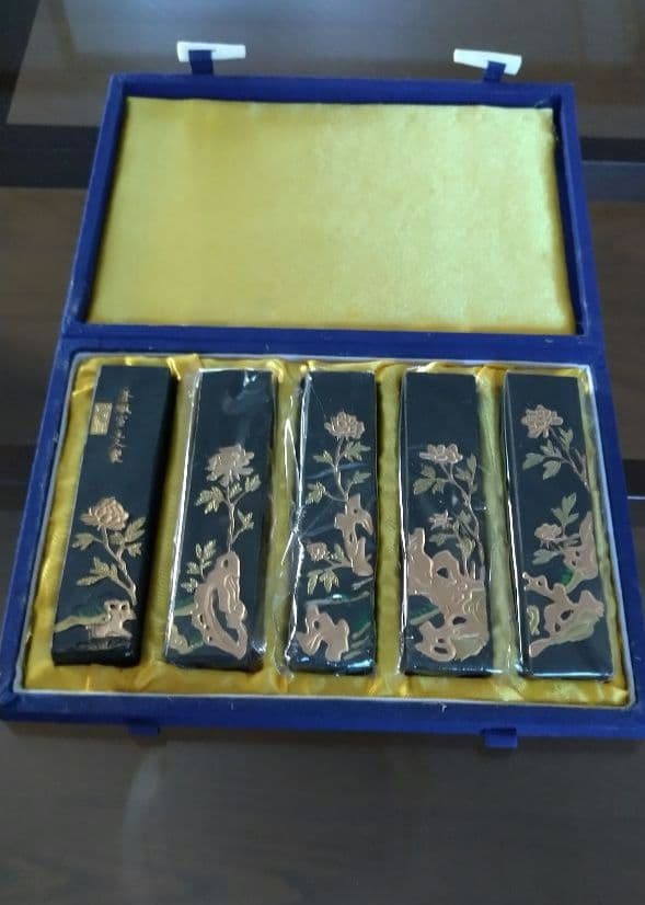 中国名墨 胡開文 蒼珮室主人製 5本組 古墨