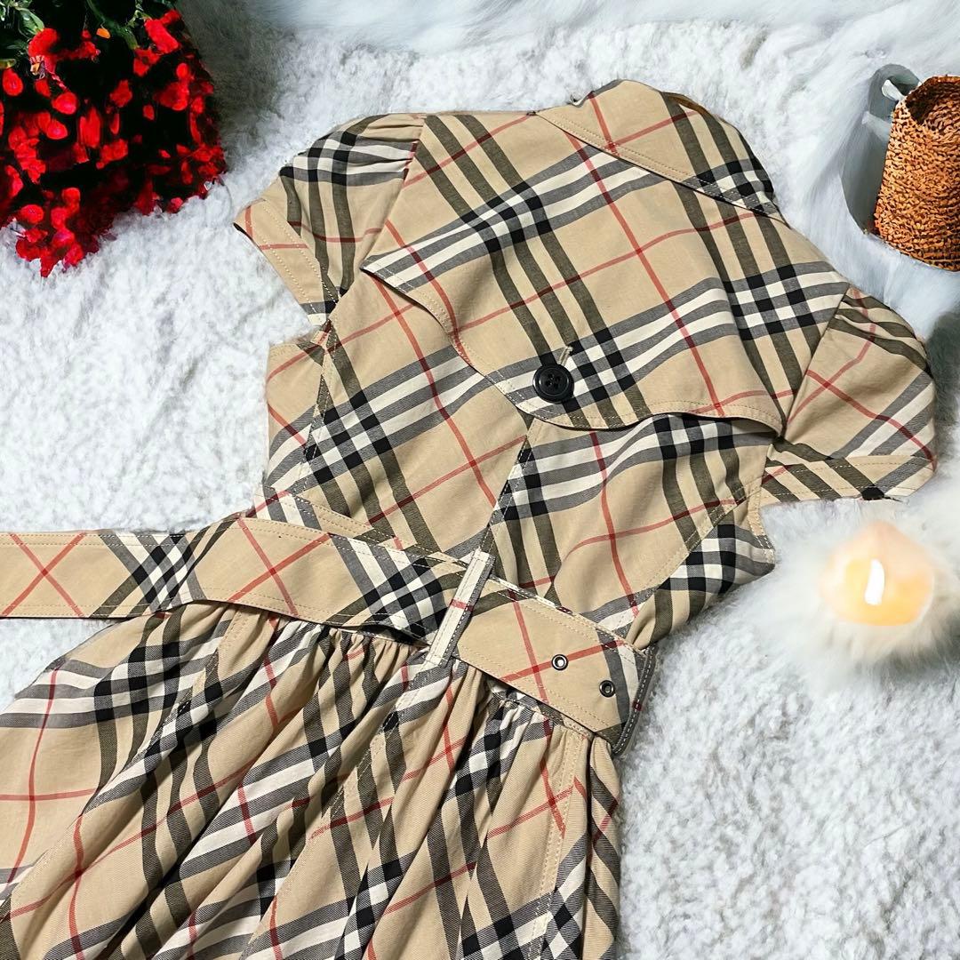 美品☆バーバリー ブルーレーベル ワンピース ダブル ベルト ノバ