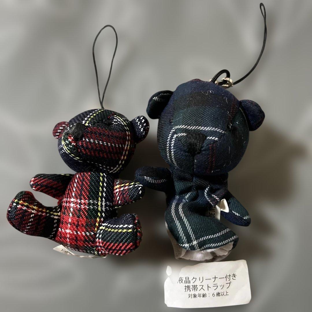 テディベアチェック柄ストラップ2種セット - メルカリ