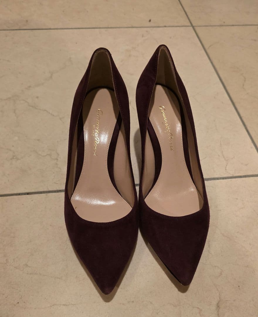 ジャンヴィトロッシgianvitorossiバーガンディ スエード 36Half