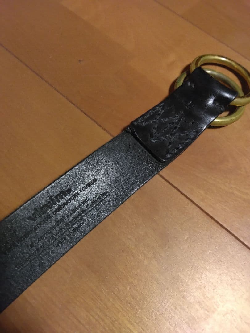 VISVIM ダブルリング レザーベルト 32 ブラック