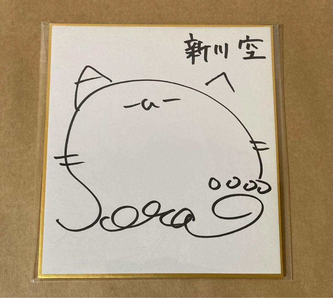 新川空 直筆サイン入り ミニ色紙 - メルカリ