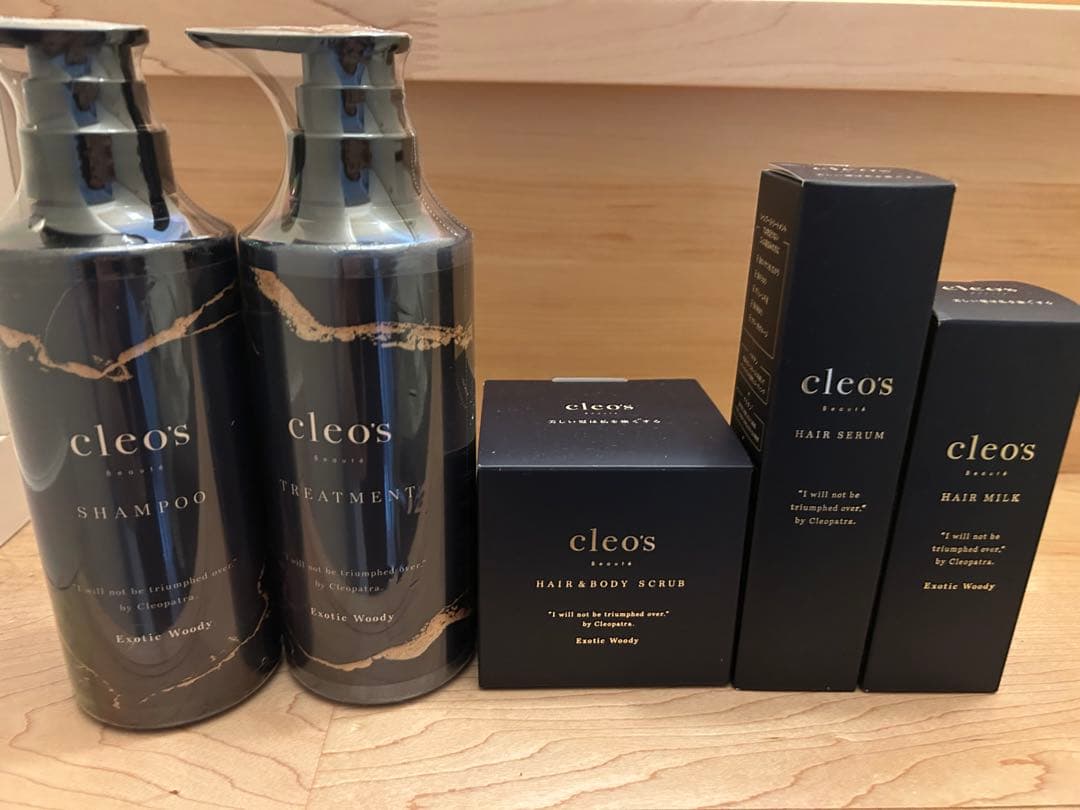 cleos シャンプー トリートメント ヘアセラム ヘアミルク ボディスクラブ