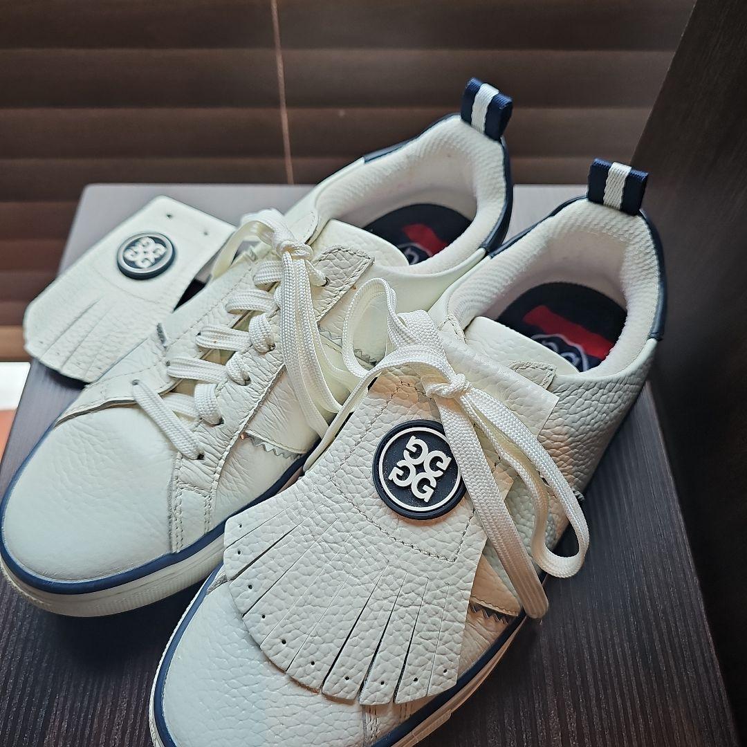 G/FORE ジーフォー ホワイトレザー フリンジスニーカー 23.5