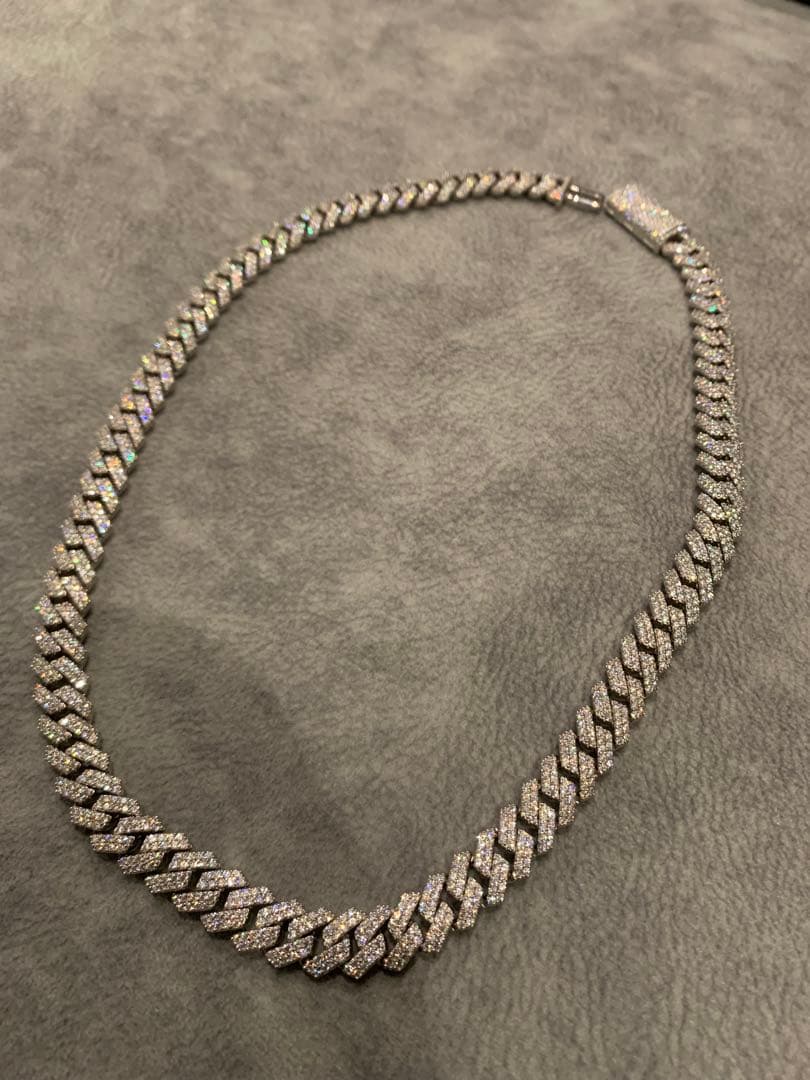 refind jewelryマイアミキューバンネックレス モアサナイト s925