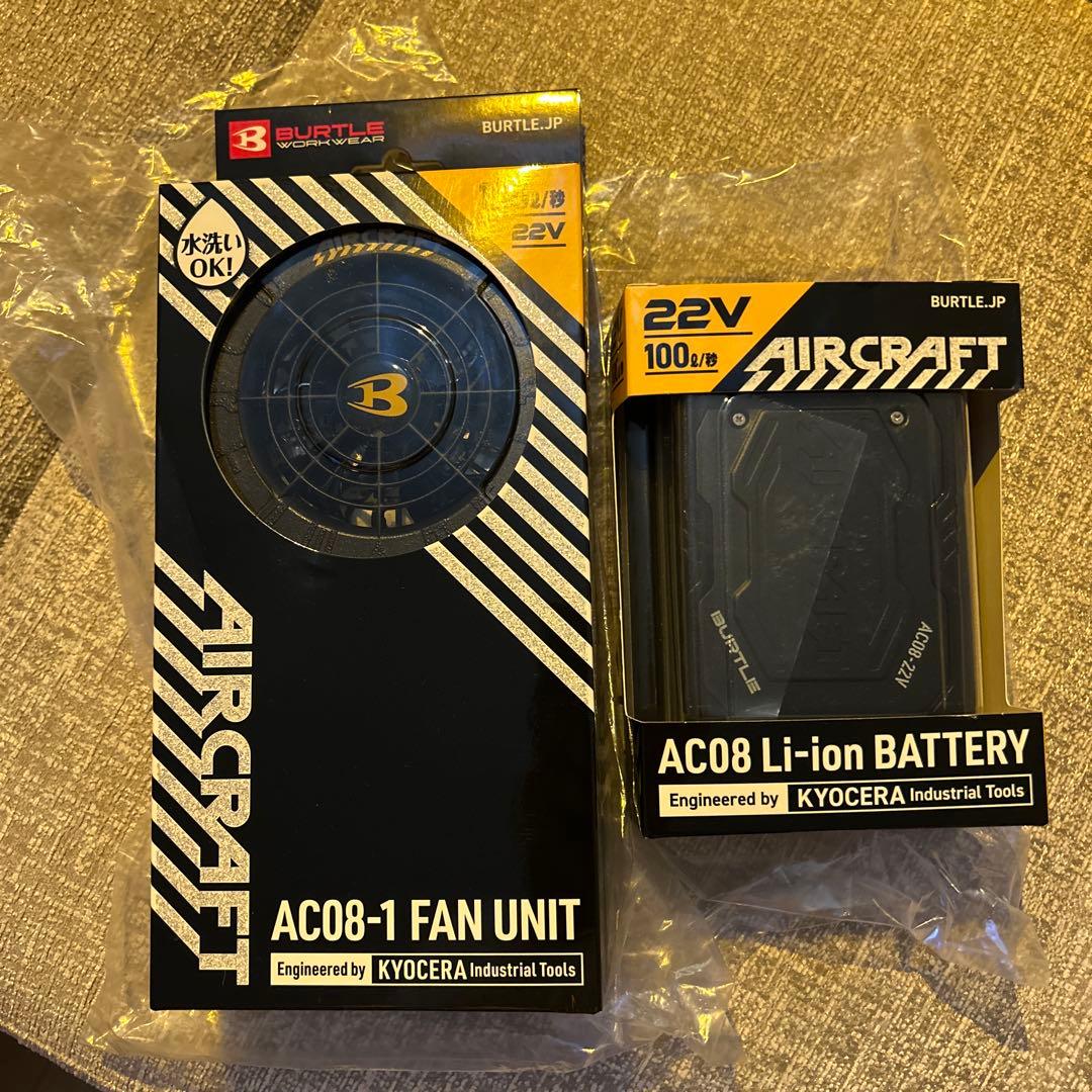 BURTLE AIR CRAFT 22v Battery & Fan ブラック