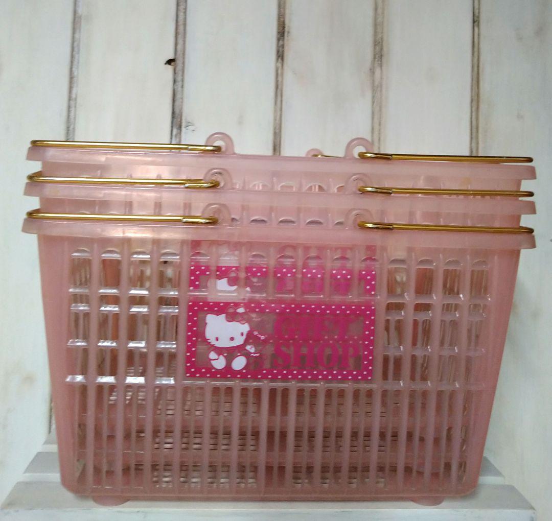 セール︎✦︎キティちゃん お買い物かご3個セット レア