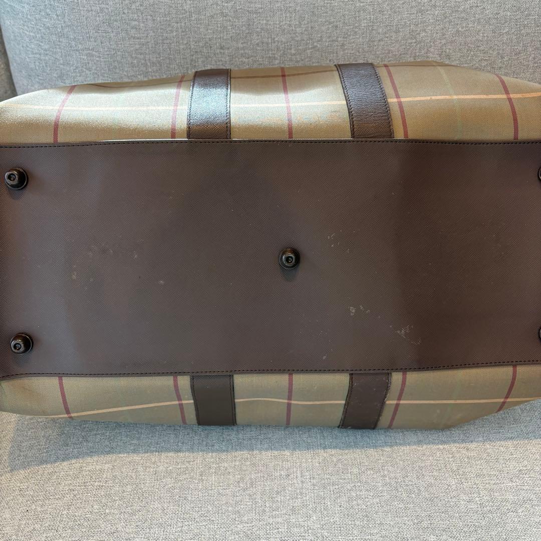 希少 Burberrys バーバリー ボストンバッグ タグ鍵付 チェック 玉虫色