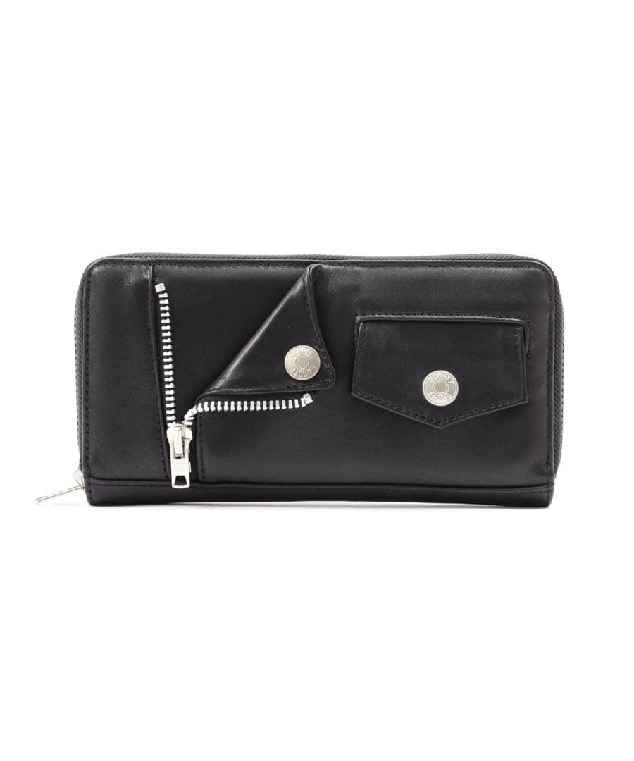 schott レザー ライダース ジップウォレット