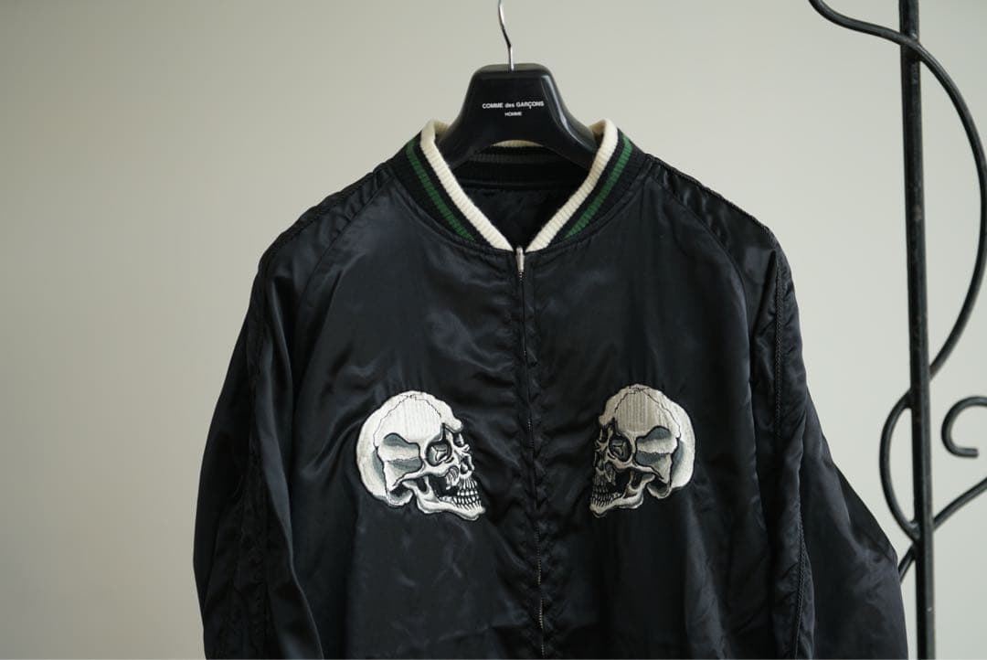 old stussy skull reversible jacket スカジャン