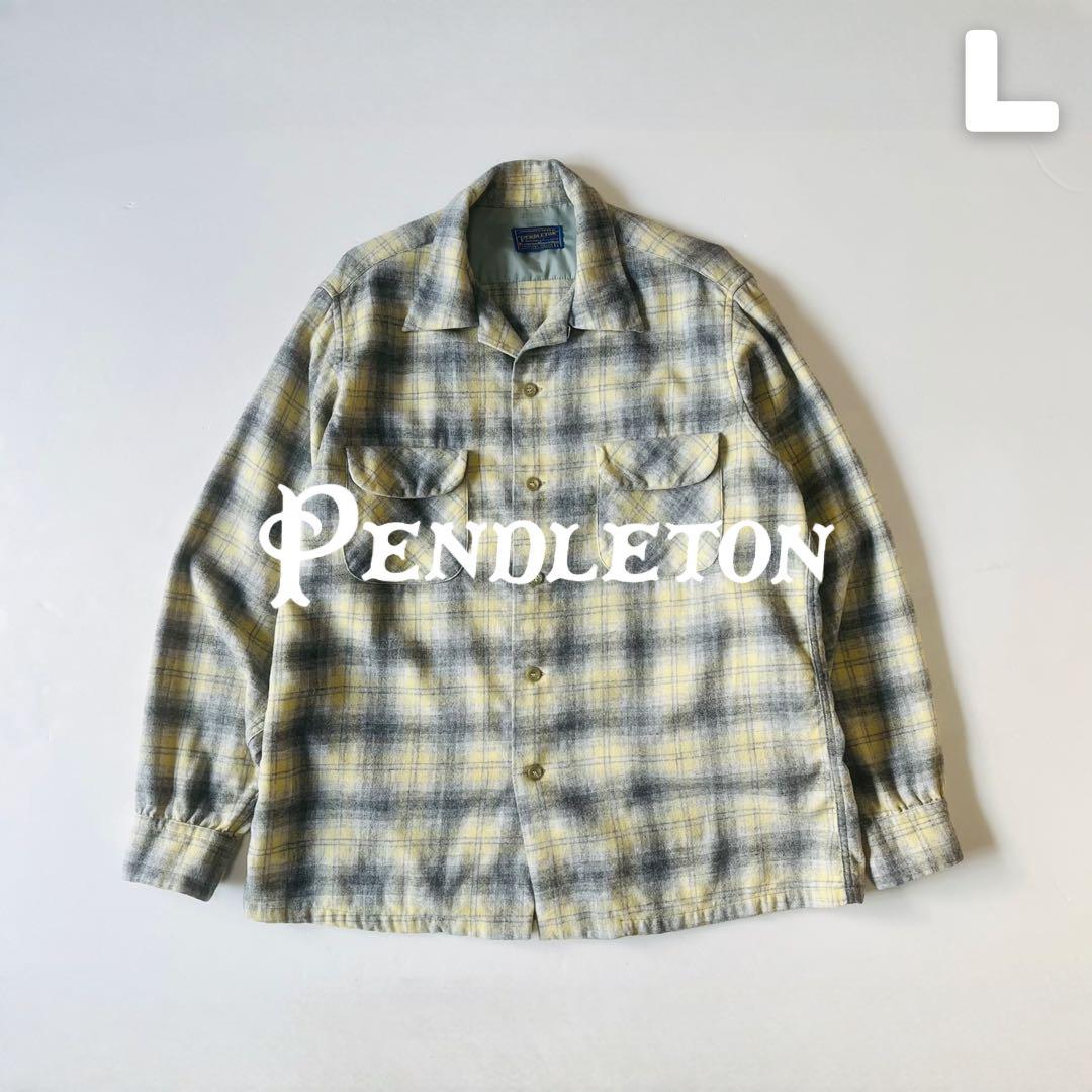 ド*ン様 Pendleton 1950s ウールボードシャツ USA製 L 黄色