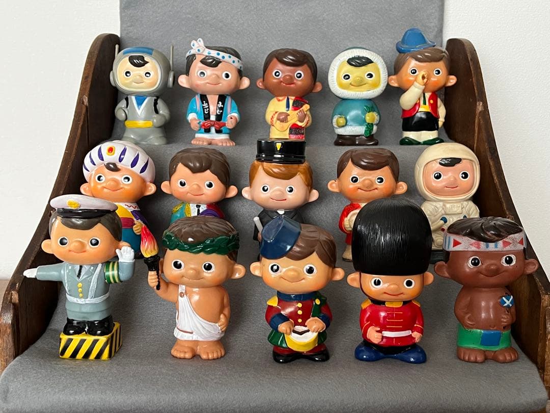 富士銀行　ぼくちゃん　ソフビ　貯金箱　15個　昭和レトロ