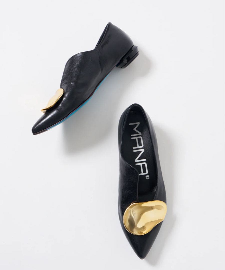 m*i様 MANAビーンズパンプス ブラック 36size 23㌢ 新品