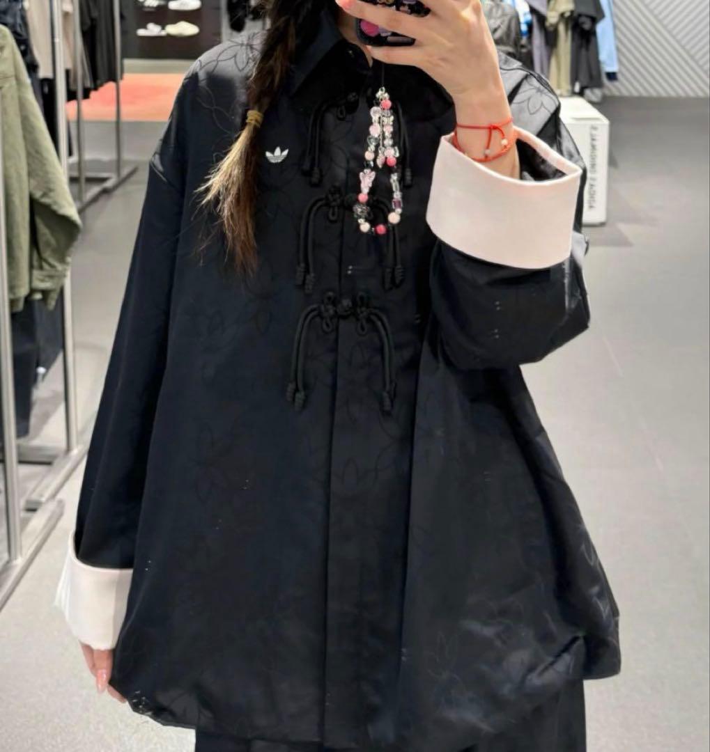 adidas 中国限定 チャイナジャケット ブラック XL - メルカリ