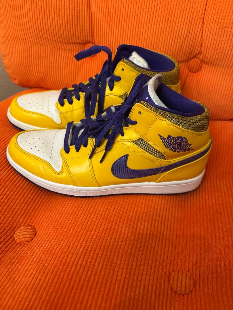 靴 Nike Air Jordan 1 Mid LAKERS \"Lakers\"