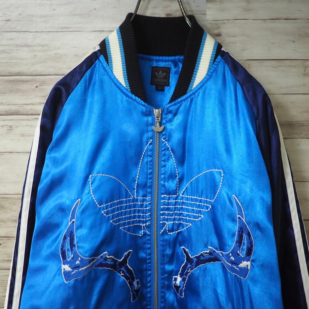 Adidas Originals 08AW スカルボーン刺繍スカジャン-Bl/S - メルカリ