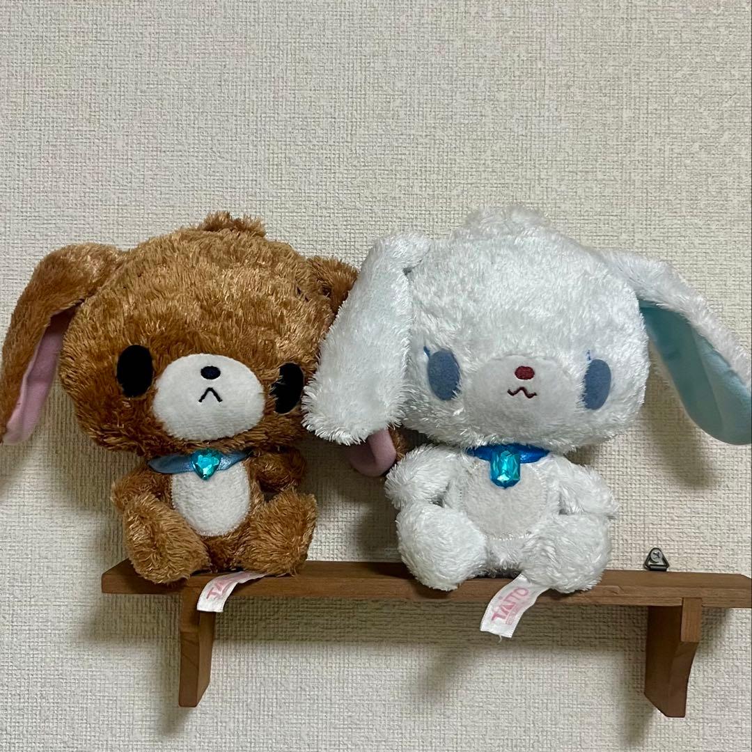 シュガーバニーズ くろうさ あおみみうさ　セット クリアアクセサリーぬいぐるみ
