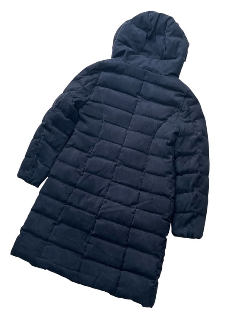 ANAYI アナイ スエード ロングダウン ダウンコート ネイビー ダウン