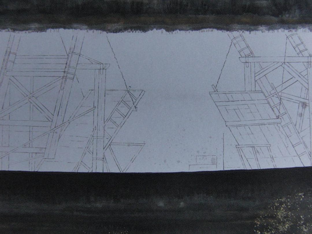 町田泰宣、【懐古・アルルのはね橋】、希少な額装用画集より
