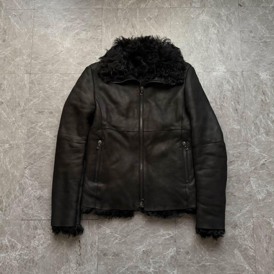 ジャケット・アウター archive shellac mouton leather jacket