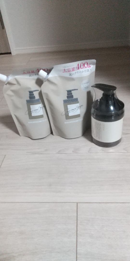 クレイシャンプーセット 詰め替え用パウチ2つ付き